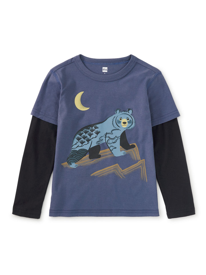 Tea Collection Decorated Bear Layered Tee - Triumph