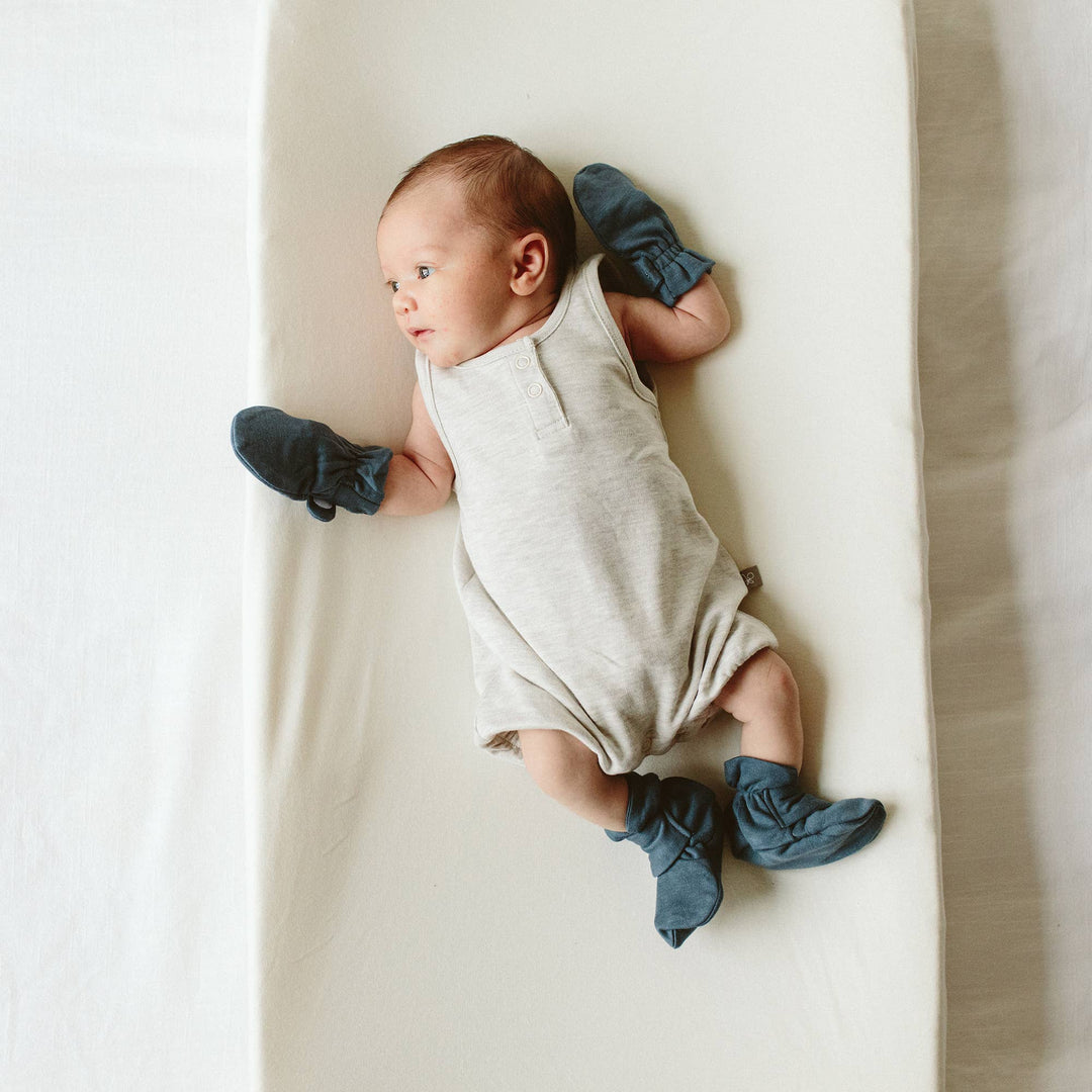 Goumi Viscose + Organic Cotton Changing Pad Cover - Cloud