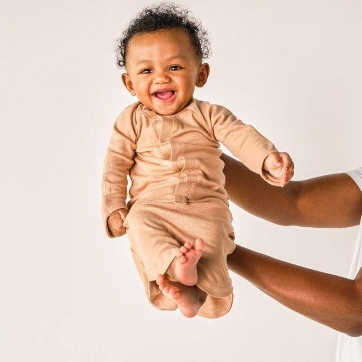 Goumi 24 Hour Convertible Sleeper Baby Gown - Sandstone