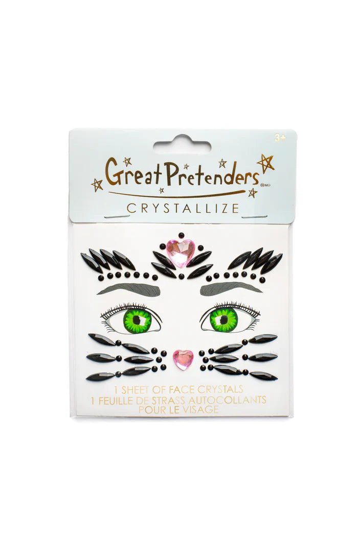 Great Pretenders Black Cat Face Crystals