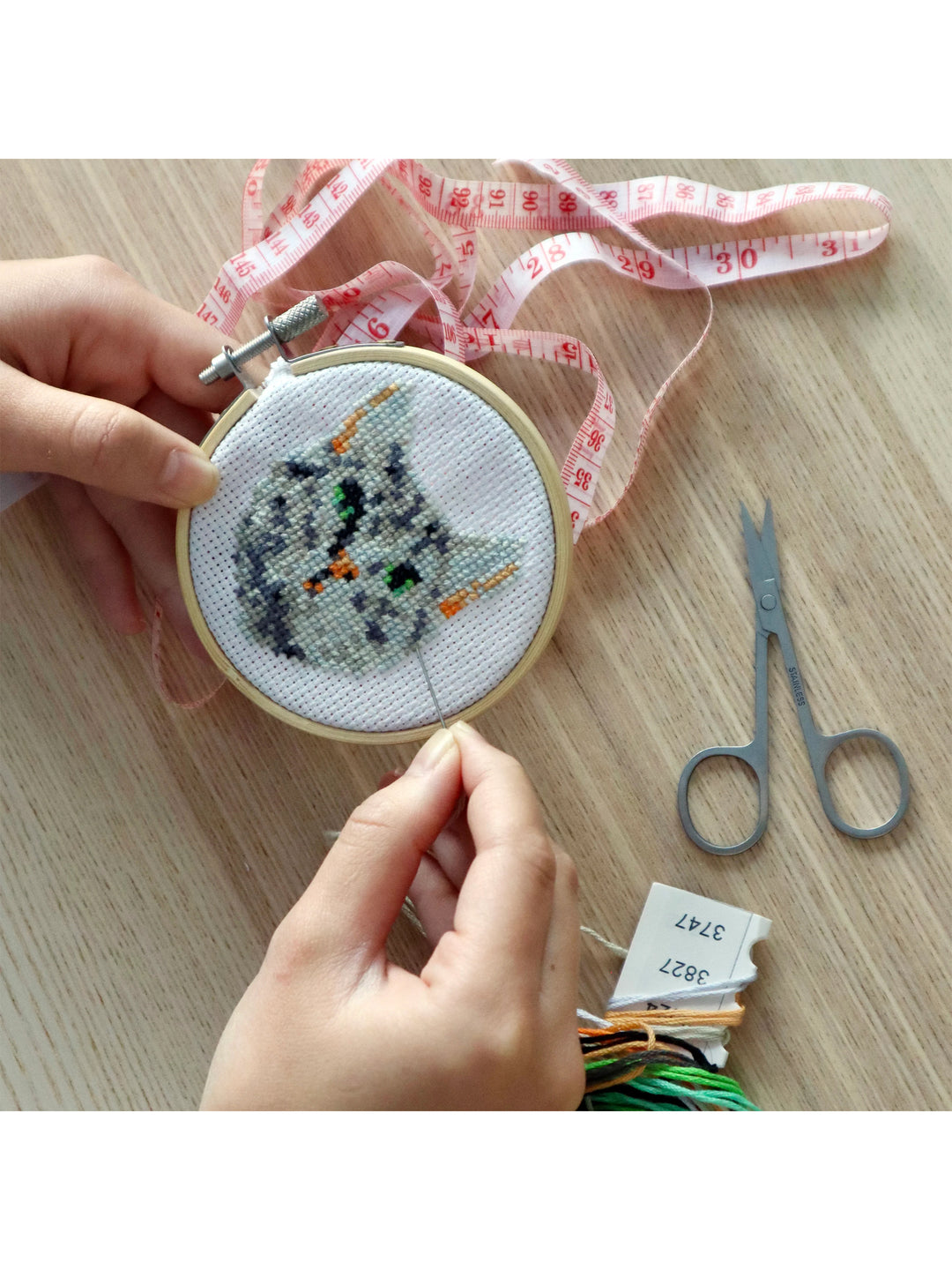 Kikkerland Mini Cross Stitch Embroidery Kit
