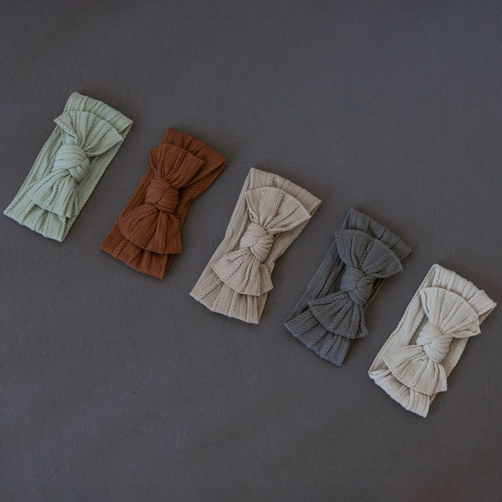 Parker Baby Co. Cable Knit Knotted Headbands