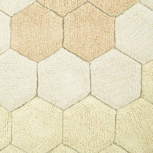 Lorena Canals Washable Rug - Round Honeycomb Golden