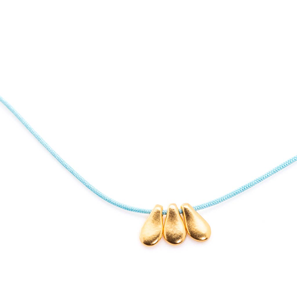 Bronwen Tiny Charm - 3 Petal Necklace