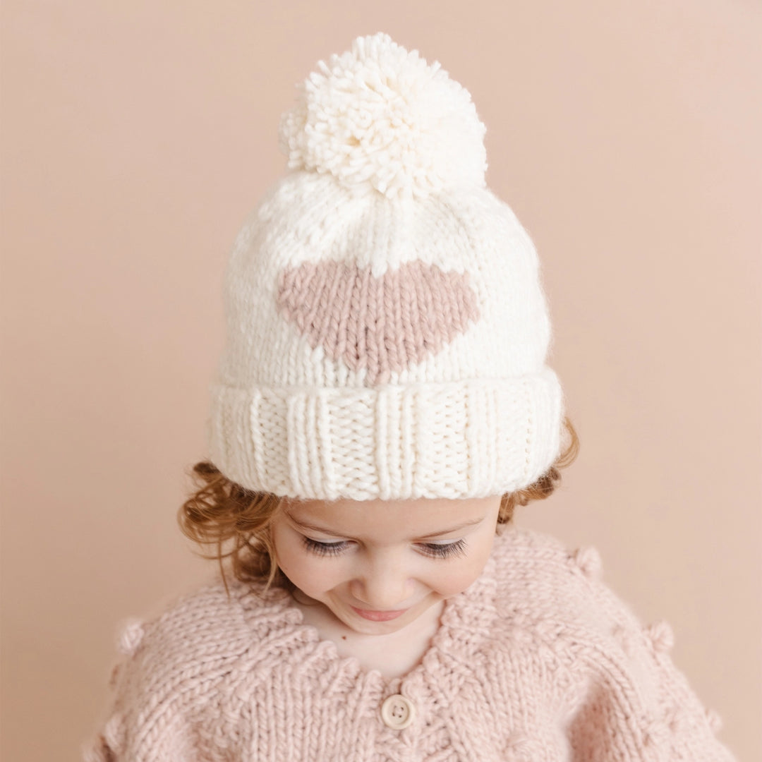 Blueberry Hill Heart Beanie - Blush