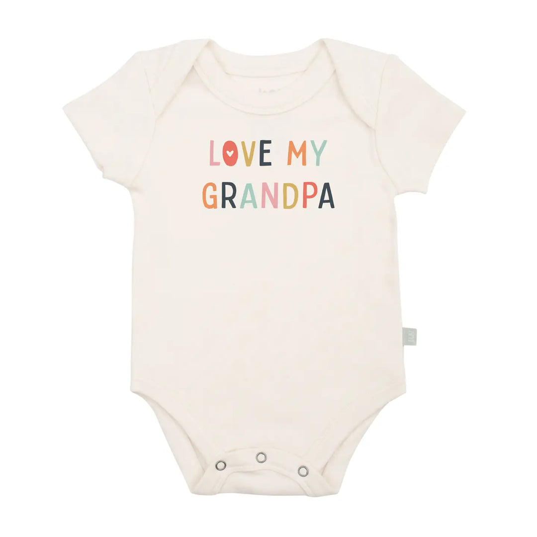 Finn + Emma Baby Graphic Organic Bodysuit - Love Grandpa