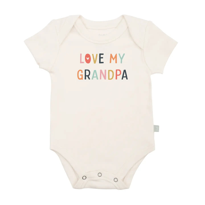 Finn + Emma Baby Graphic Organic Bodysuit - Love Grandpa