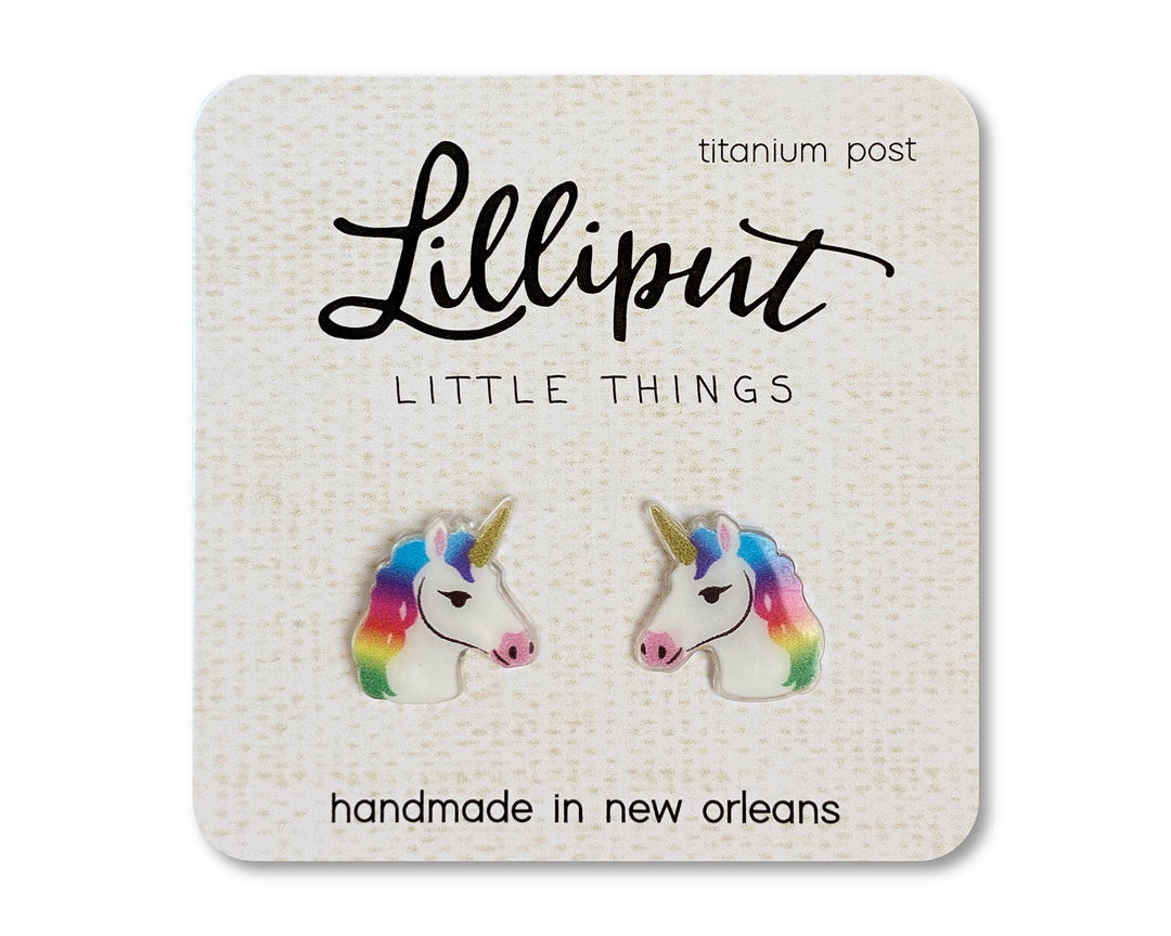Lilliput Little Things Rainbow Unicorn Earrings