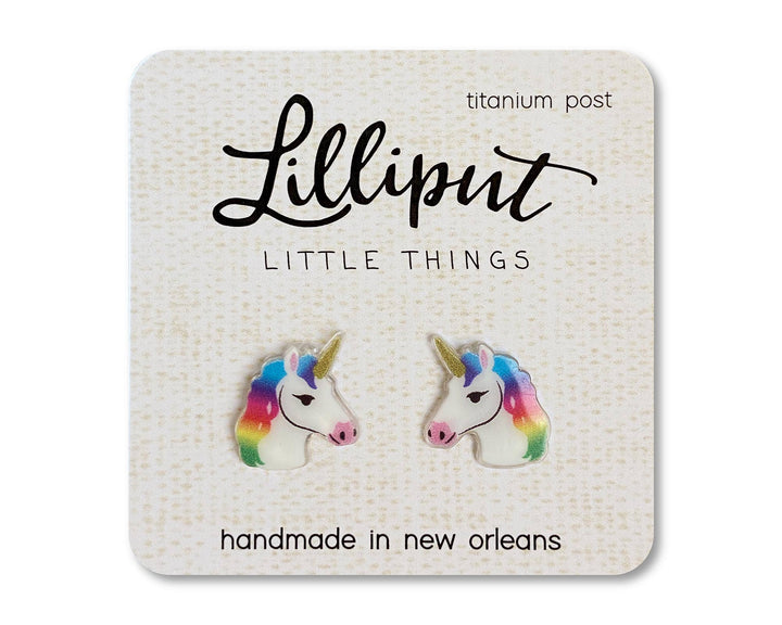 Lilliput Little Things Rainbow Unicorn Earrings