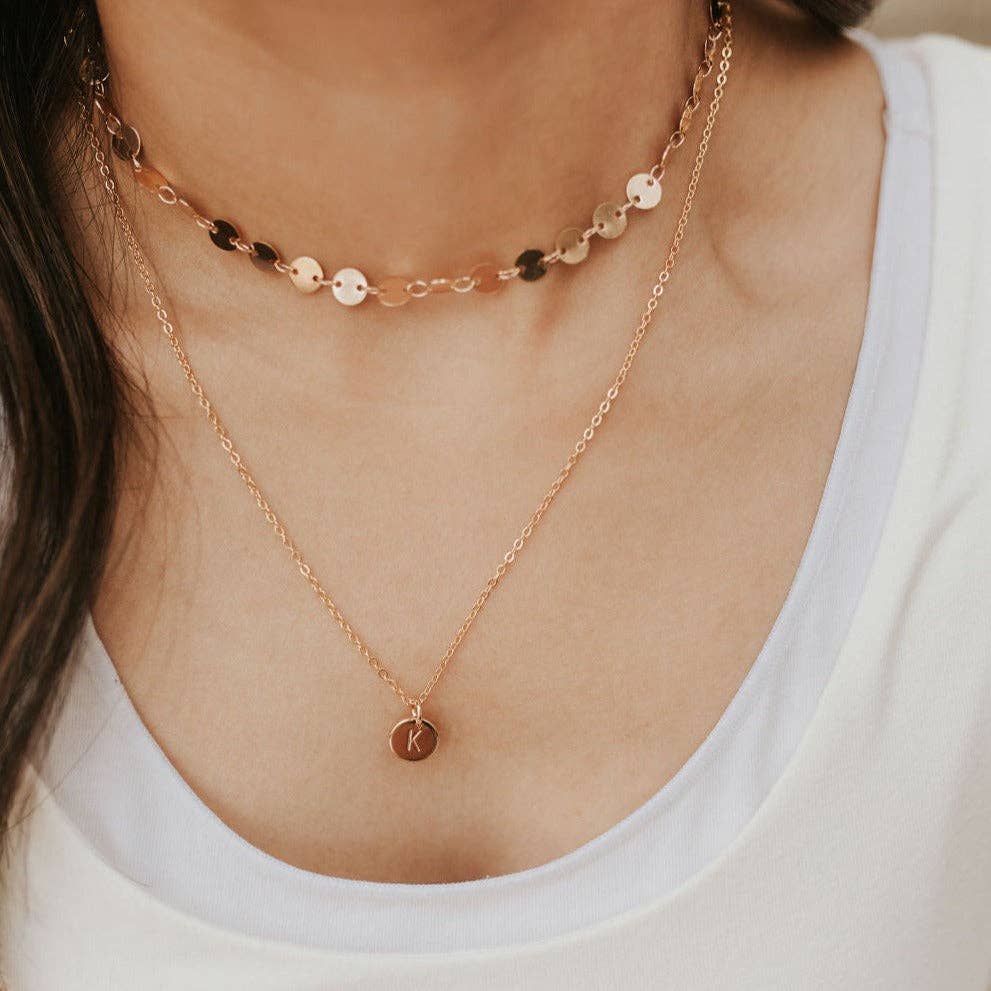 Mauve Jewelry Co. Chloe Gold Filled Coin Necklace