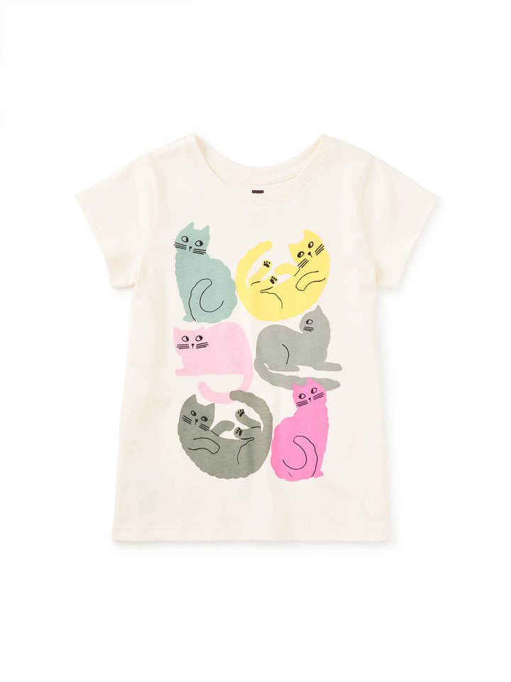 Tea Collection Colorful Cats Graphic Tee