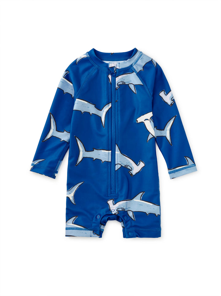 Tea Collection Rash Guard Baby Swimsuit - Hammerhead Sharks
