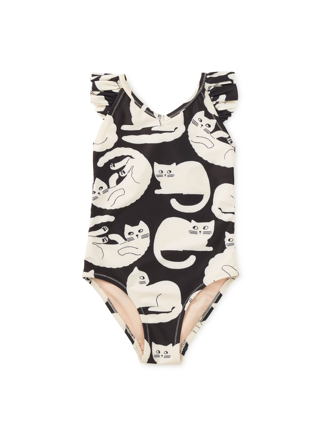 Tea Collection Ruffle One-Piece Swimsuit - Curious Cats