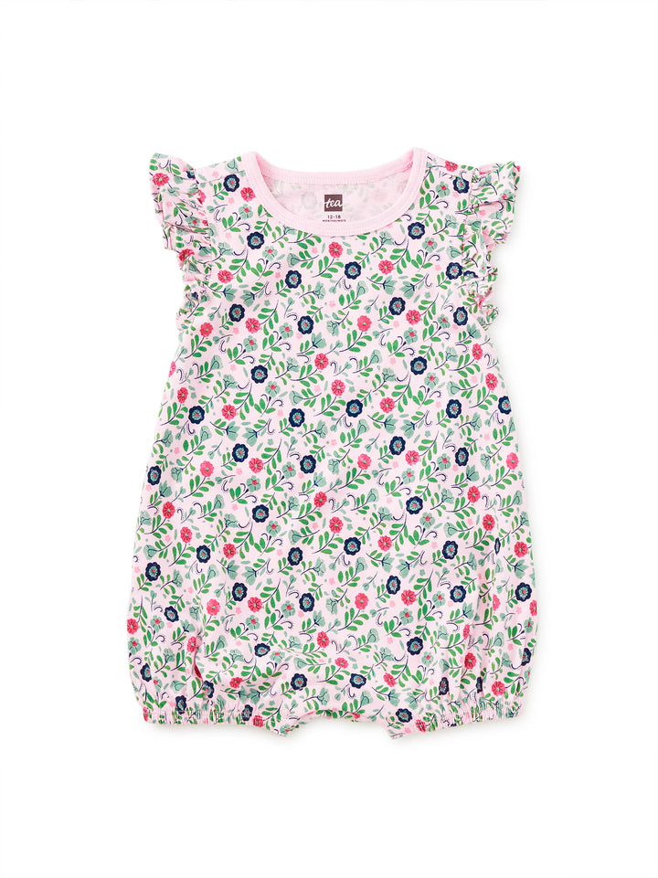Tea Collection Flutter Baby Romper - Azulejos Florales