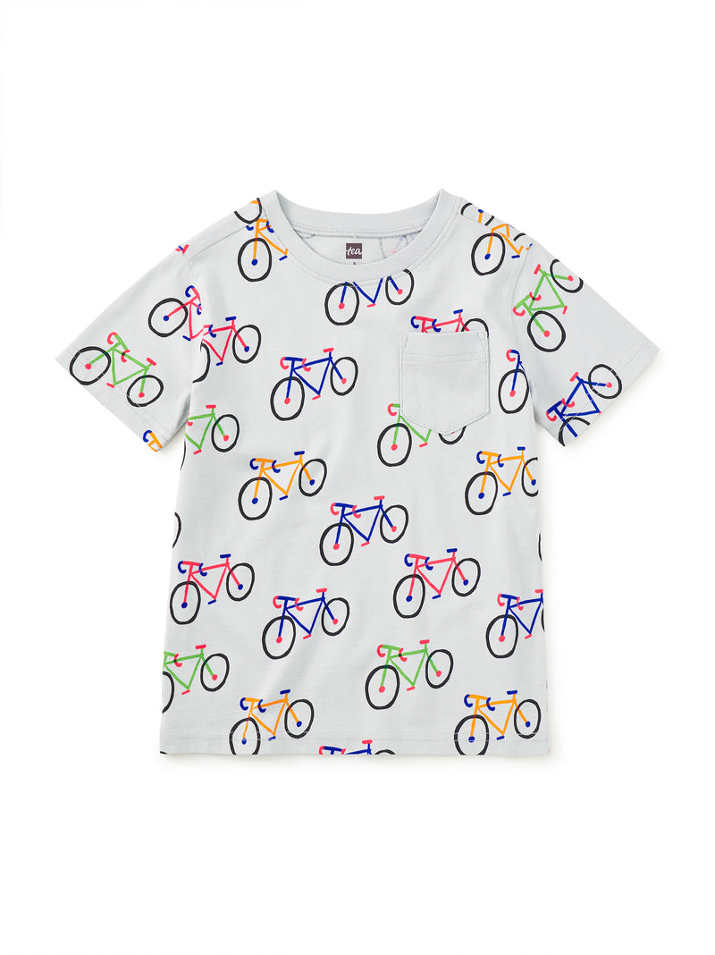 Tea Collection Printed Pocket Tee - La Vuelta Bikes