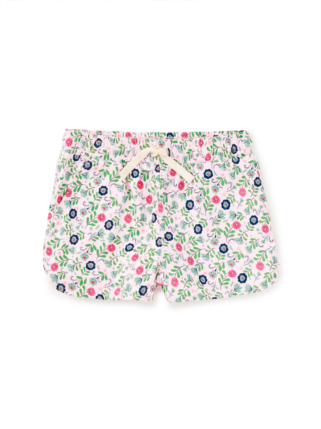 Tea Collection Tie Waist Shorts - Azulejos Florales