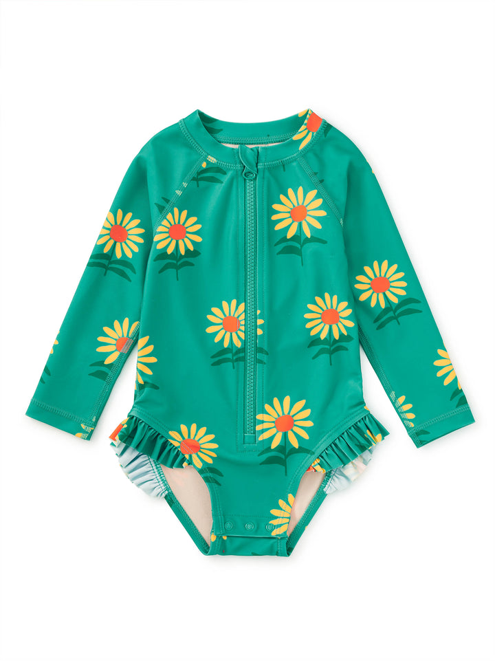 Tea Collection Rash Guard Baby Swimsuit - Sunflowers