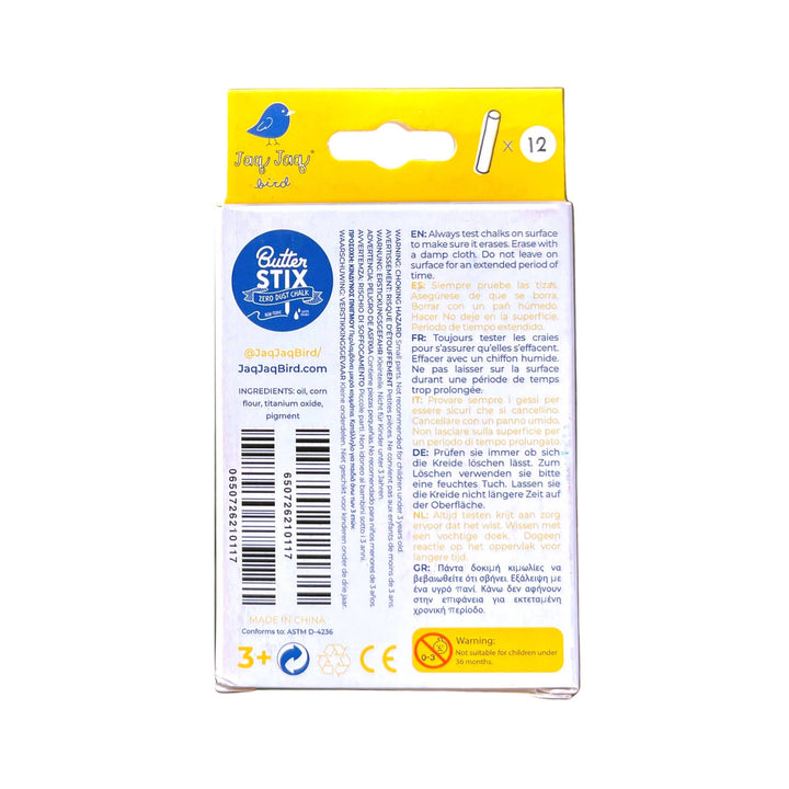 Jaq Jaq Bird ButterStix® Dustless Cream Chalk,Christmas Stocking Stuffer