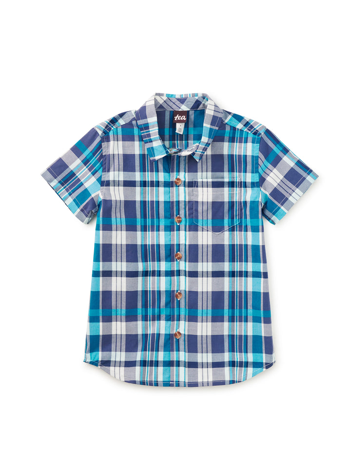 Tea Collection Plaid Button Up Woven Shirt - Valencia Plaid