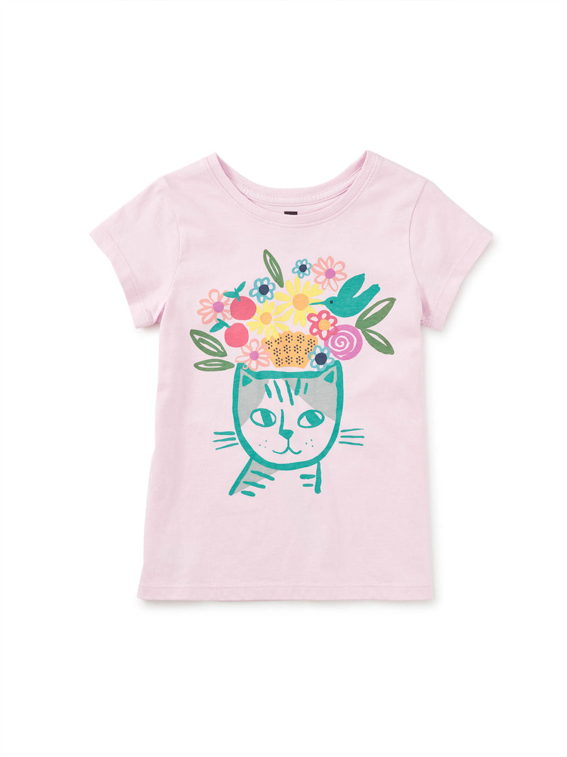 Tea Collection Flora & Feline Double-Sided Graphic Tee