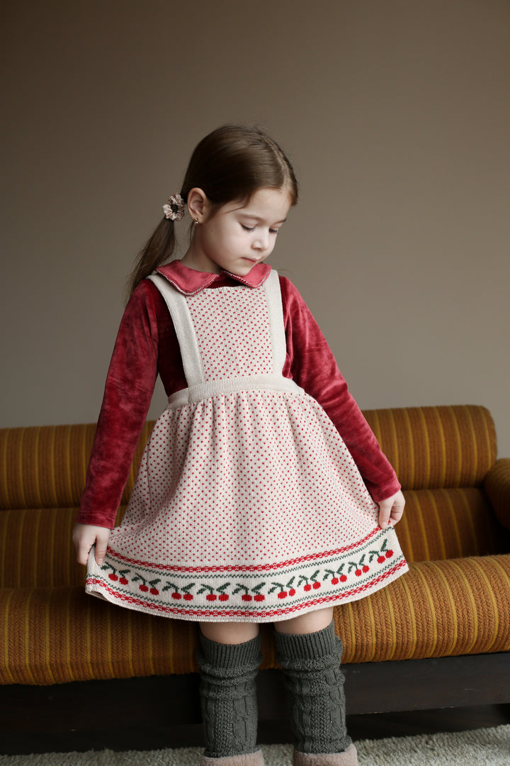 Kalinka Kids Ornella Cherry Pinafore