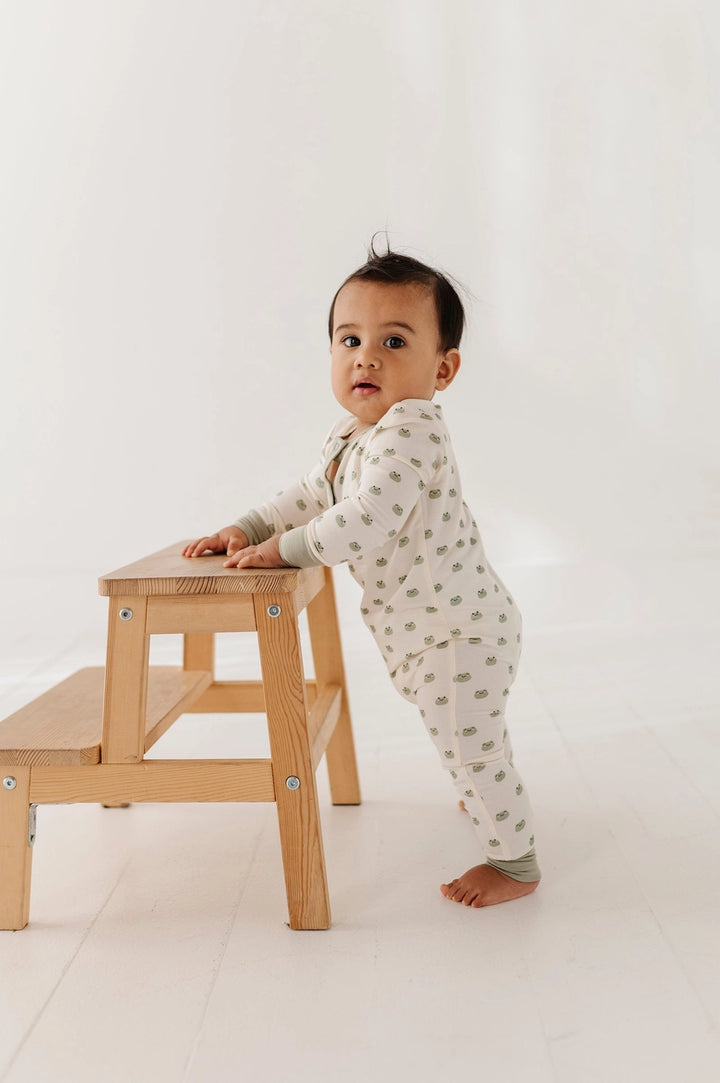 Babysprouts Baby Snap Romper - Miniature Frogs