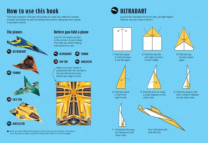 Usborne 100 Jet Planes to Fold and Fly