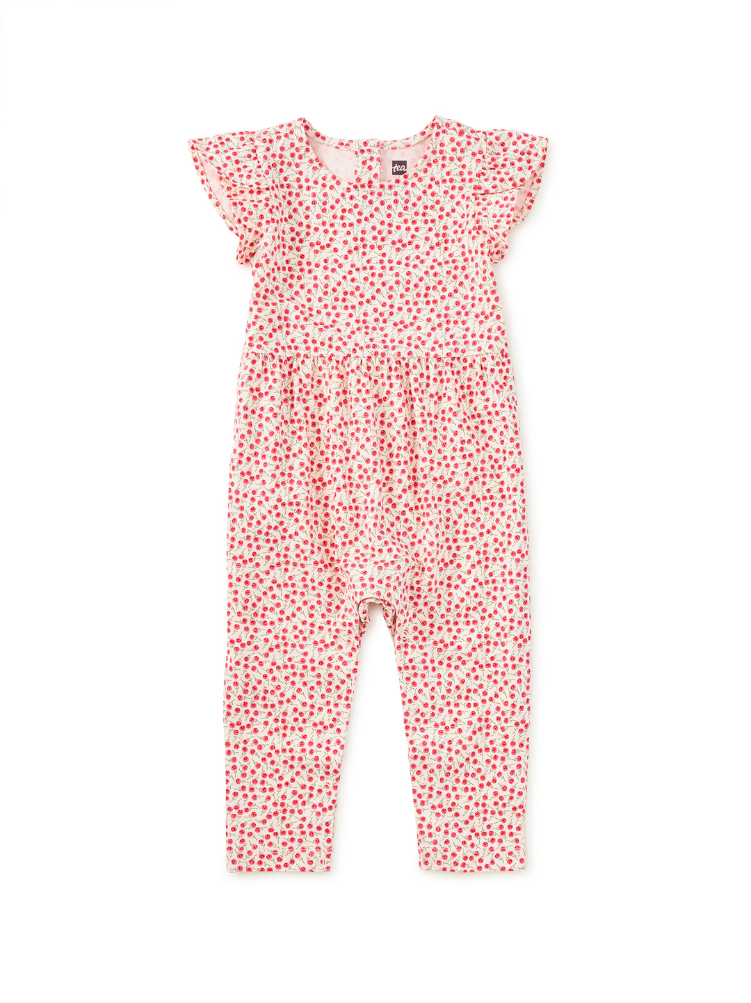 Tea Collection Tulip Sleeve Baby Romper - Mini Rose Toss