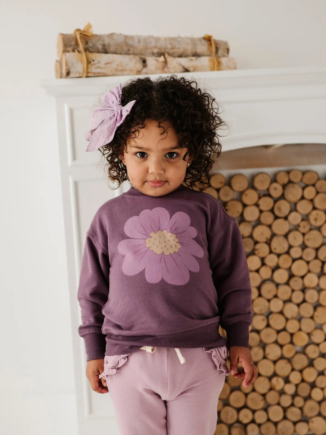 Babysprouts Boxy Sweatshirt - Plum Wildflower
