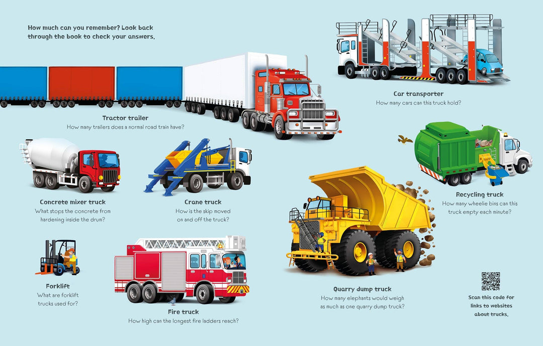 Usborne Great Big Trucks Board Book With Big Flaps