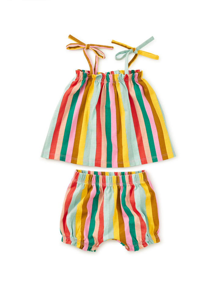 Tea Collection Tie Shoulder Baby Set