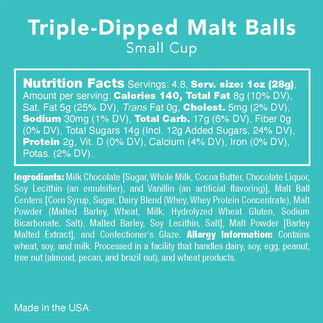 Candy Club Triple-Dipped Malt Balls 5oz