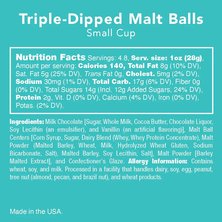 Candy Club Triple-Dipped Malt Balls 5oz