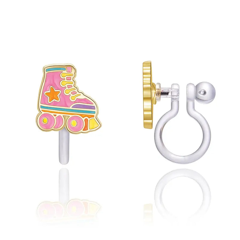 Girl Nation Clip On Cutie Earrings- Roller Skates