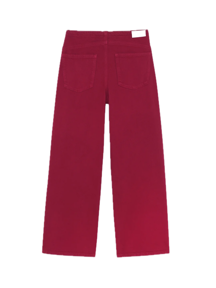 DL1961 Frankie Low-Slung Wide Leg Jeans - Rouge