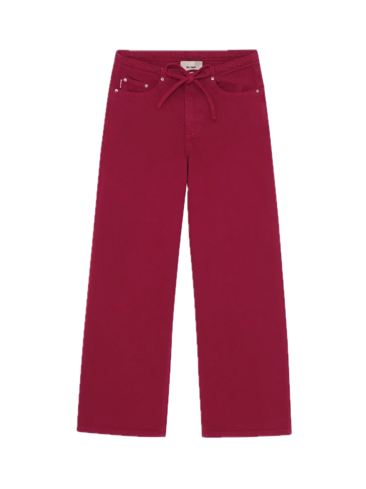 DL1961 Frankie Low-Slung Wide Leg Jeans - Rouge