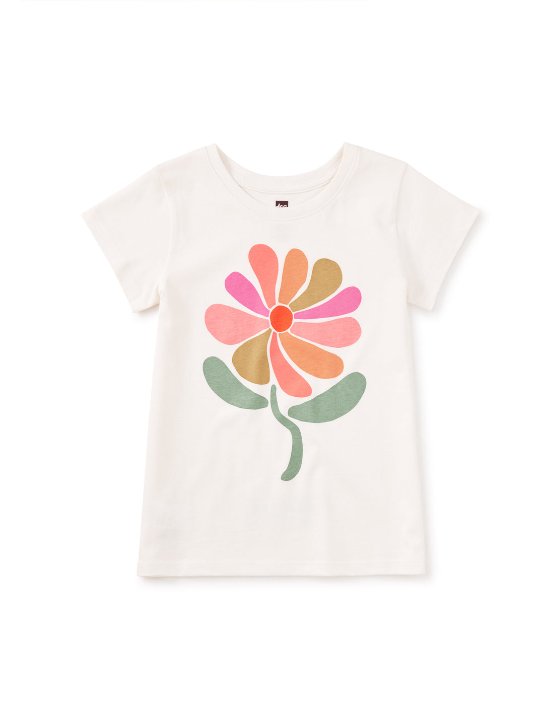 Tea Collection Groovy Flower Graphic Tee - Chalk