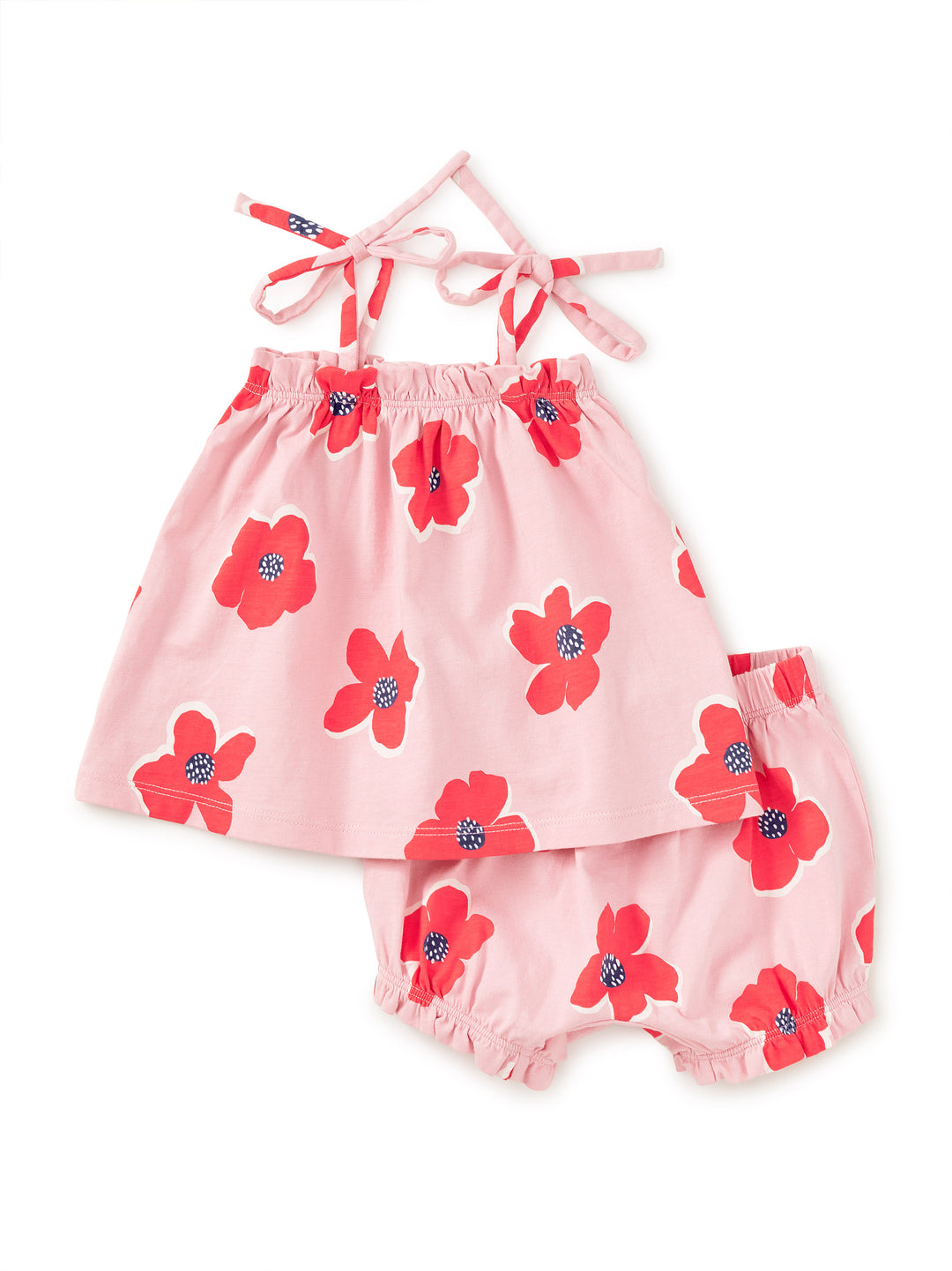 Tea Collection Tie Shoulder Baby Set - Rock Floral
