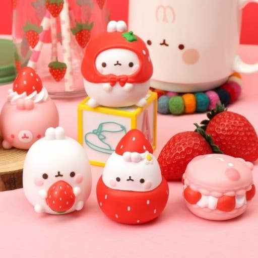 Molang Loves Strawberries Random Figure Box