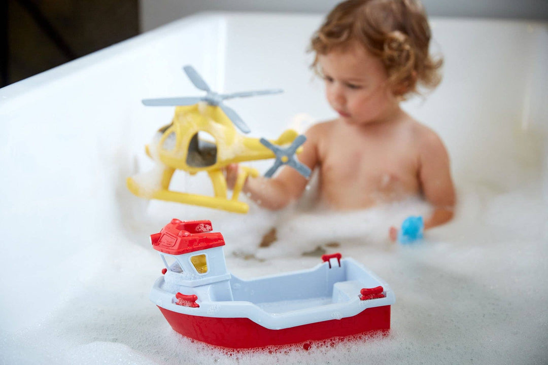 Green Toys Rescue Boat & Helicopter