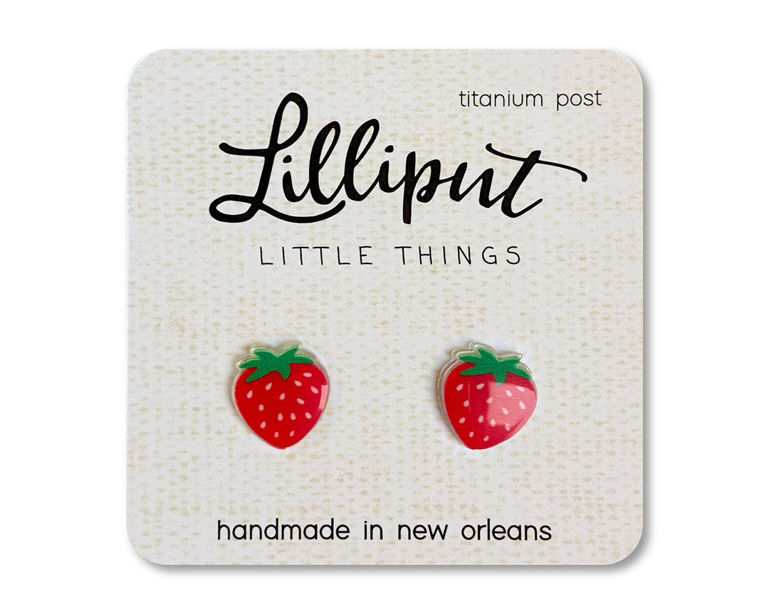 Lilliput Little Things Strawberry Earrings - Summer Festival Earrings