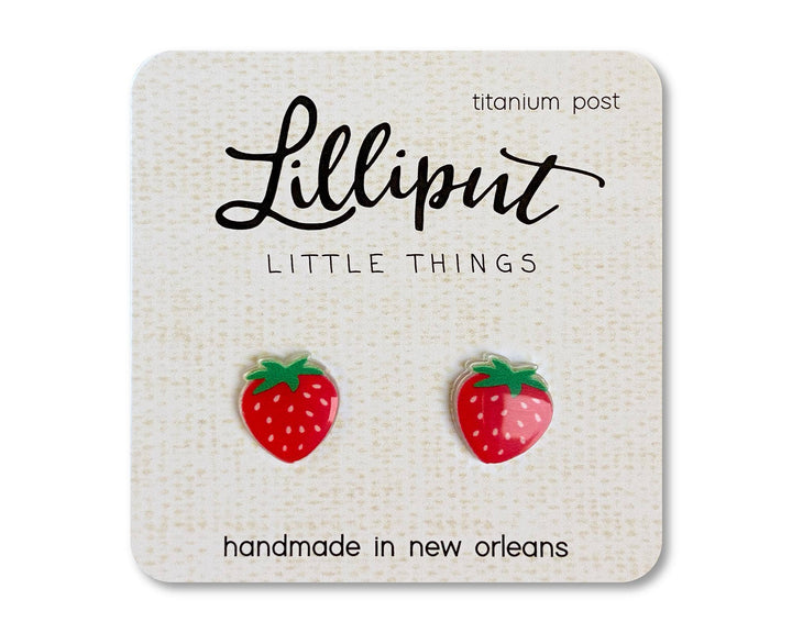 Lilliput Little Things Strawberry Earrings - Summer Festival Earrings