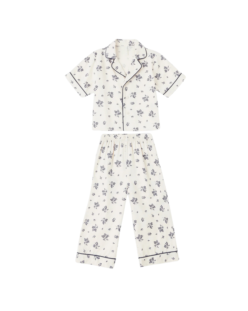 Rylee + Cru Woven Pajama Set - Blue Floral