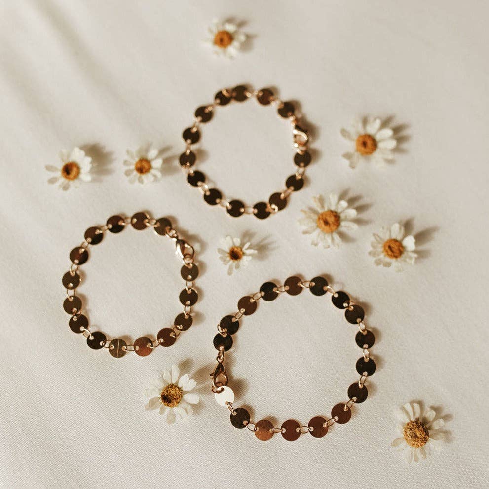 Mauve Jewelry Co. Chloe Gold Filled Coin Bracelet