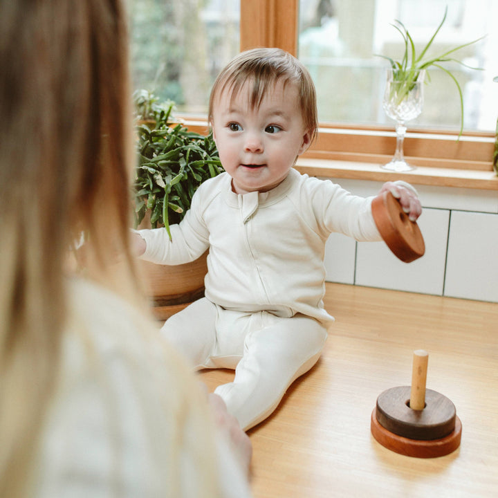 Goumi Grow With You Footie + Snug Fit - Cloud