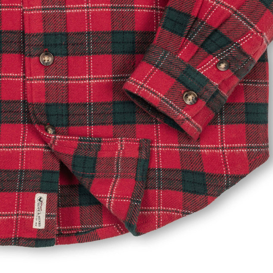 Hope And Henry Organic Flannel Shirt - London Plaid