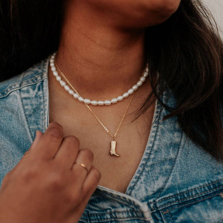 Mauve Jewelry Co. Dolly Boot Necklace