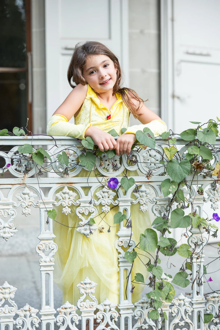 Great Pretenders Velvety Soft Yellow Princess Gown With Arm Warmers