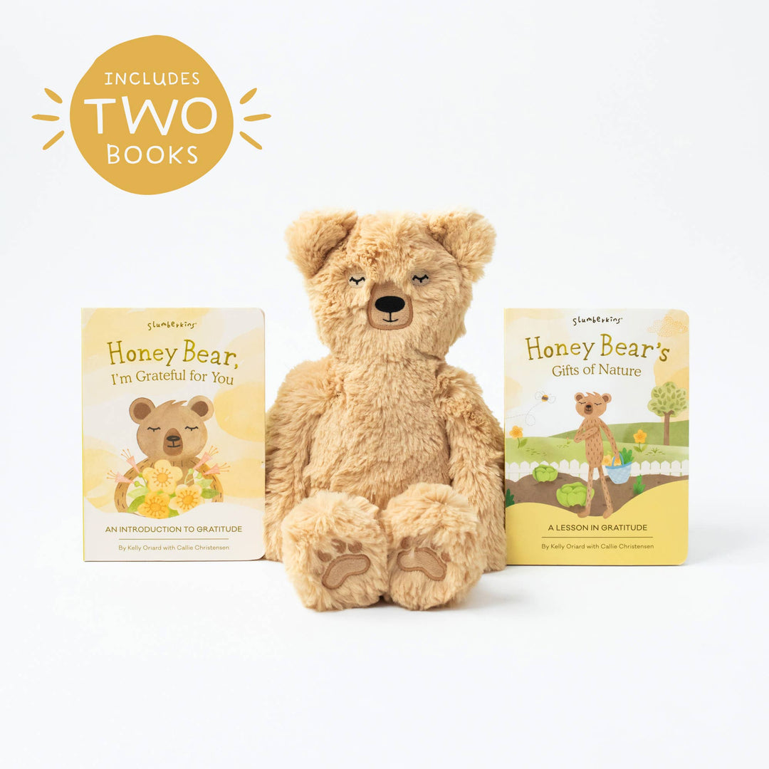 Slumberkins Honey Bear's Gratitude Plush Set - 2 Books