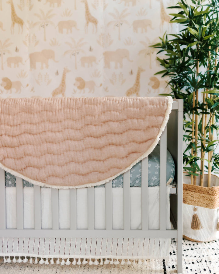 Crane Baby Quilted Playmat - Ezra Woodland
